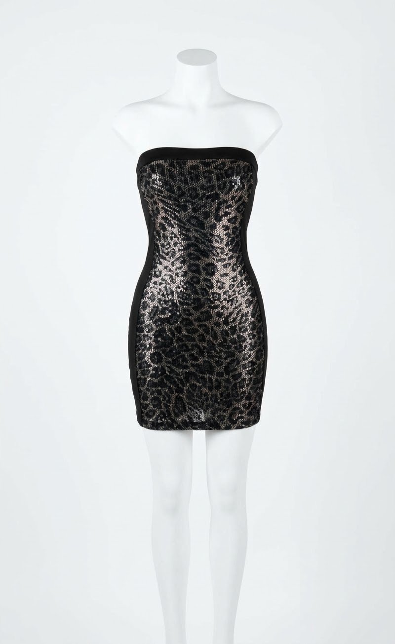 Vestido Strapless Brillos. Indumentaria. Punto Aparte