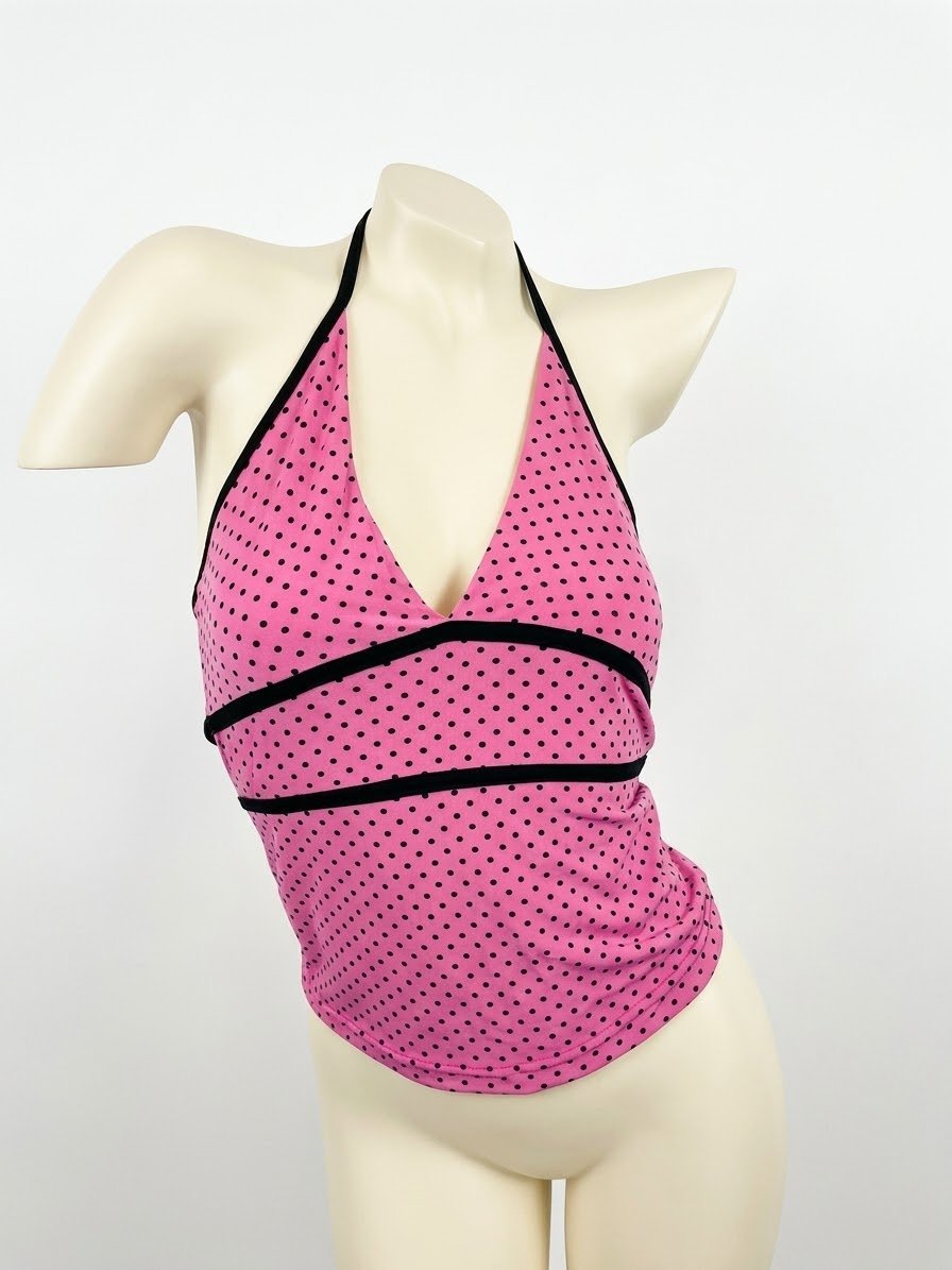Top Halter Rosa Lunares. Indumentaria. Punto Aparte
