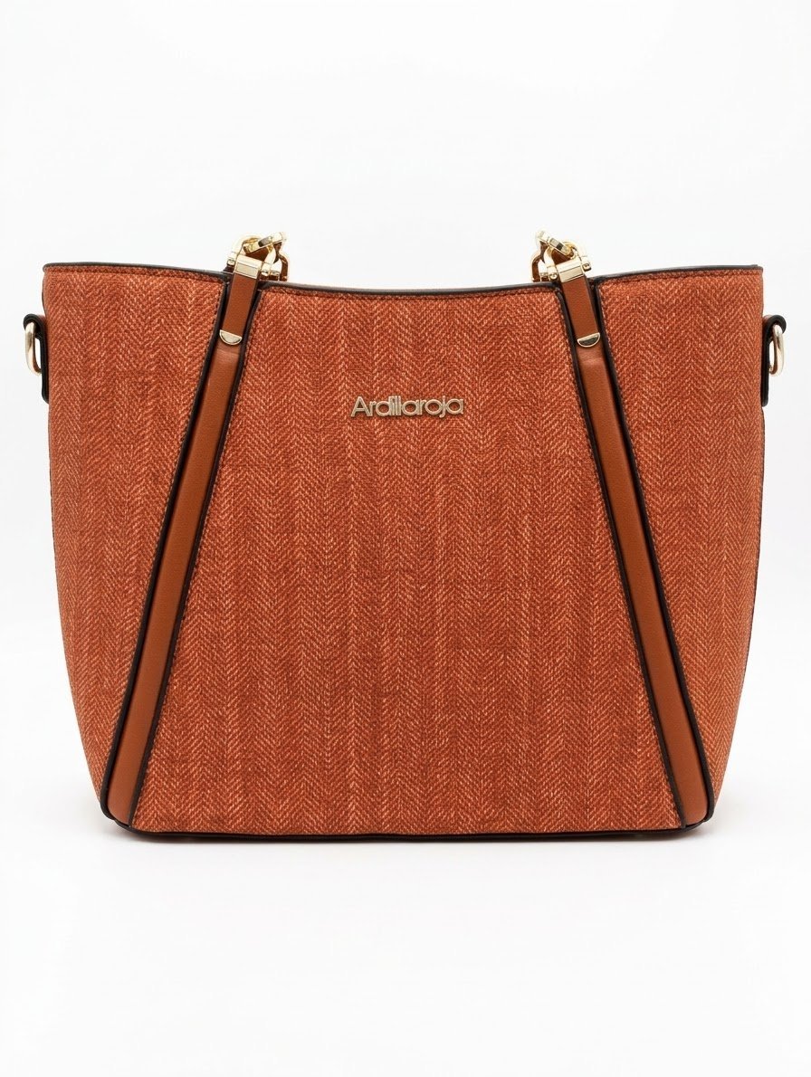 Cartera Tote Terracota. Marroquinería. Punto Aparte